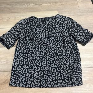 BANANA Republic Top Womens S Black  short Sleeve  Blouse